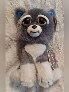 Feisty Pets Sammy Suckerpunch Plush HUSKY Dog Wolf NWT  9" Scary Stuffed Animal